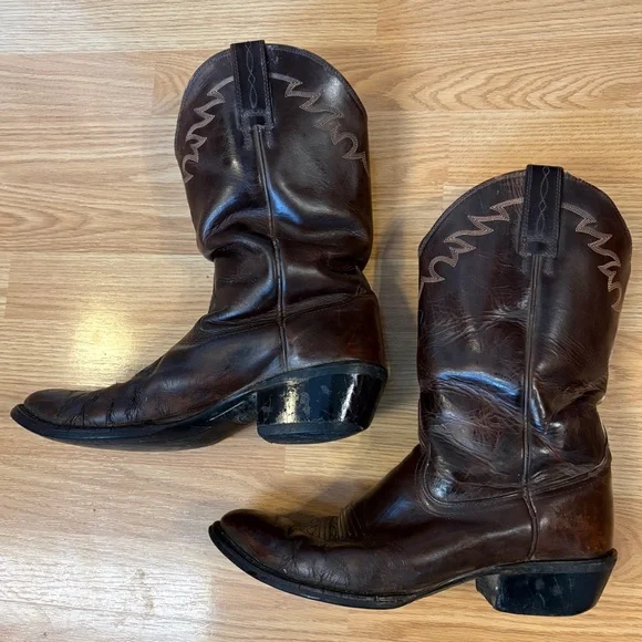 Ariat Men's Brown Leather Western/Cowboy Boots - size 10.5 EE - Picture 3 of 16